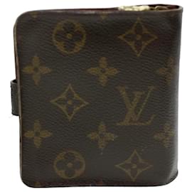Louis Vuitton-LOUIS VUITTON Monogram Compact zip Wallet M61667 LV Auth 41633-Monogram