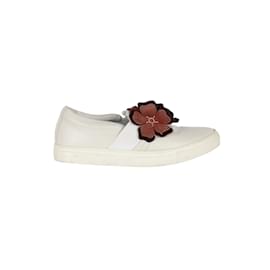 Lanvin-Sneakers mit Blumenapplikation von Lanvin-Weiß