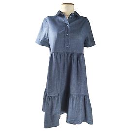 Vestido azul Claudie Pierlot de linho e lyocell Azul