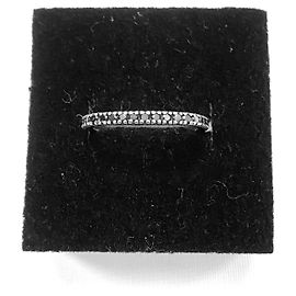 Autre Marque Anillo Alinka Half Infinity Diamante negro y 18oro blanco kt Negro