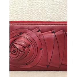 Valentino Garavani-VALENTINO GARAVANI  Wallets T.  Leather-Red