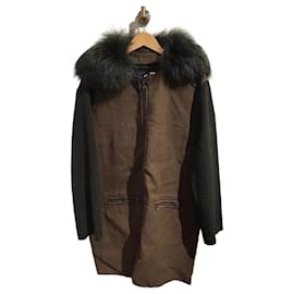 Lanvin-LANVIN  Coats T.International XL Wool-Khaki
