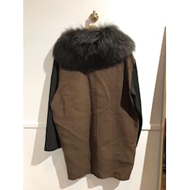 Lanvin-LANVIN  Coats T.International XL Wool-Khaki