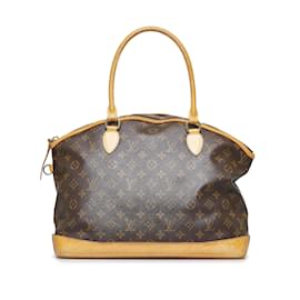 Louis Vuitton-Louis Vuitton Brown Monogram Lockit Horizontal-Brown