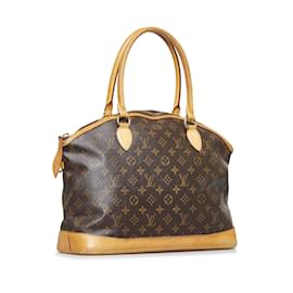 Louis Vuitton-Louis Vuitton Brown Monogram Lockit Horizontal-Brown