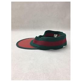 Gucci-** Boné Gucci Sports Visor-Vermelho,Verde