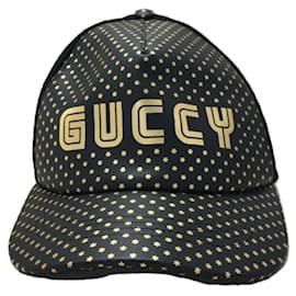 Gucci-**Gorra Gucci con lunares negros-Negro