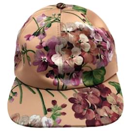 Gucci-** Boné Gucci Pink Floral Beisebol-Rosa