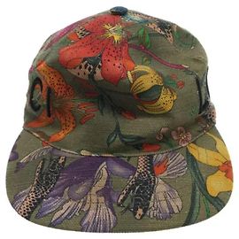 **Berretto da baseball floreale verde Gucci Verde