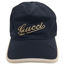 Gucci-**Boné de beisebol Gucci Navy Logo-Azul marinho