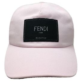 **Gorra de béisbol de algodón rosa Fendi Rosa