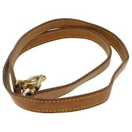 Louis Vuitton-LOUIS VUITTON Shoulder Strap Leather 39.4"" Beige LV Auth 41628-Beige