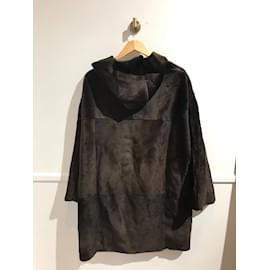 Lanvin-LANVIN  Coats T.International XL Fur-Brown