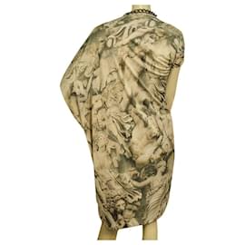 Alexander Mcqueen-Alexander McQueen mini-robe à imprimé dieux antiques avec chaîne au col rond 40 IT-Multicolore