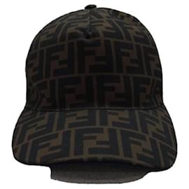Fendi-**Boné de algodão marrom Fendi-Marrom
