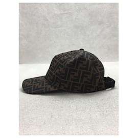 Fendi-**Casquette en coton marron Fendi-Marron