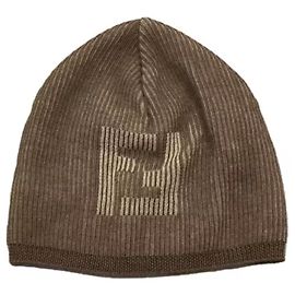 **Gorra de punto Zucca marrón Fendi Castaño
