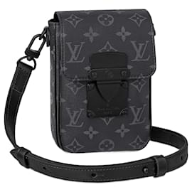 Louis Vuitton-Carteira vestível vertical LV S Lock-Preto