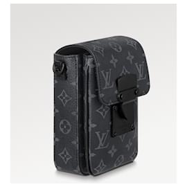 Louis Vuitton-Portefeuille portable vertical LV S Lock-Noir