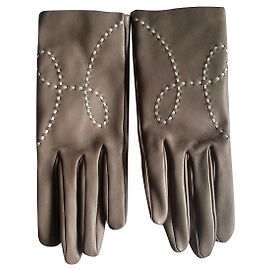Hermès Kelly Lederhandschuhe Taupe Taupe