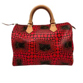 Louis Vuitton x Kusama Yayoi 2012 Speedy de edición limitada 30 rojo / Muy bien Roja