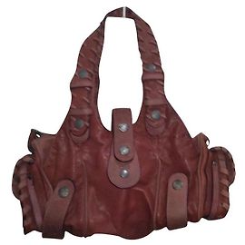 Autre Marque Dark red leather shoulder bag Dark red