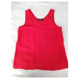 Sonia Rykiel Red Silk Tank Top Red