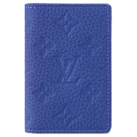Louis Vuitton-LV Pocket organizer in pelle blu nuovo-Blu