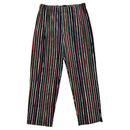 Issey Miyake-Pantalon plissé multicolore Homme Plissé-Multicolore