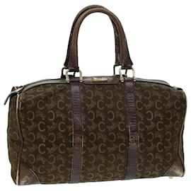 Céline-CELINE C Macadam Canvas Hand Bag Brown Auth 41261-Brown