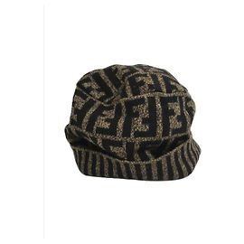 **Fendi Kamelwolle-Strickmütze Braun