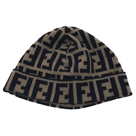 Fendi-**Boné de malha de lã bege Fendi-Bege