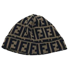 Fendi-**Boné de malha de lã bege Fendi-Bege