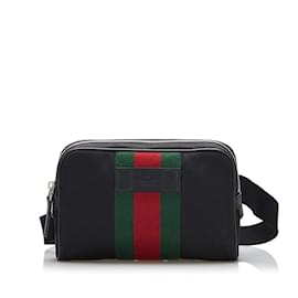 Gucci-Canvas Web Belt Bag 630919-Black