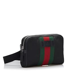 Gucci-Canvas Web Belt Bag 630919-Black