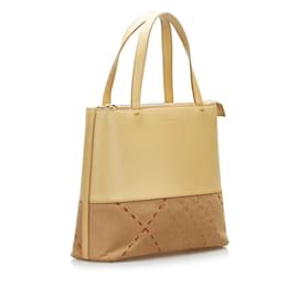 Burberry-Leather & Suede Handbag-Beige