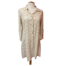 Casaco Gerard Darel Creme em Bordado Inglês e Rami Cru