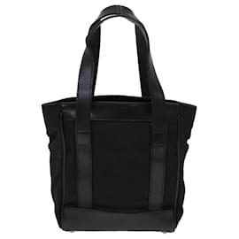 Gucci-GUCCI Hand Bag Nylon Leather Black 000.2854.0500.5 auth 41267-Black