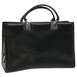 Salvatore Ferragamo Handtasche Leder Schwarz Auth cl501 Schwarz