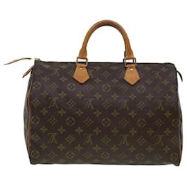 Louis Vuitton-Louis Vuitton Monogram Speedy 35 Hand Bag M41524 LV Auth 41203-Monogram