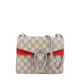Gucci-GUCCI  Handbags T.  cloth-Brown