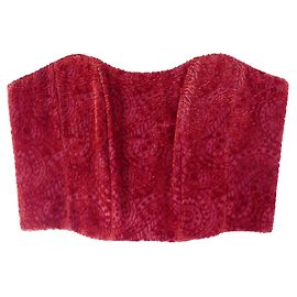 Amanda Wakeley Amanda Wakely Vintage-Korsett-Bustier aus Samt Rot