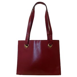Bolso Lanvin de piel rojo burdeos Burdeos