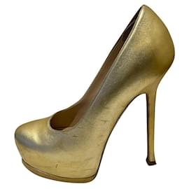 Yves Saint Laurent-YSL golden TripToo heels-Golden