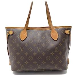 Louis Vuitton-SAC A MAIN LOUIS VUITTON NEVERFULL PM M41245 EN TOILE MONOGRAM PURSE BAG-Marron