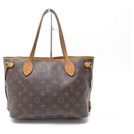 Louis Vuitton-SAC A MAIN LOUIS VUITTON NEVERFULL PM M41245 EN TOILE MONOGRAM PURSE BAG-Marron