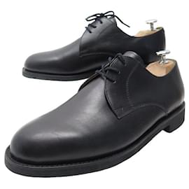 Paraboot-NINE PARABOOT DERBY SHOES 8 41 BLACK LEATHER NEW BLACK LEATHER SHOES-Black