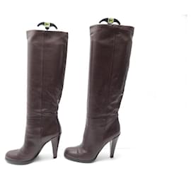 Gucci, Shoes, Gucci Gg Monogram Canvas Thigh Highboots New Size 395