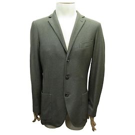 NEUE JACKE LORO PIANA MODE6500 M 50 KASCHMIR-SEIDEN-KASCHMIR-PULLOVERJACKE Grau