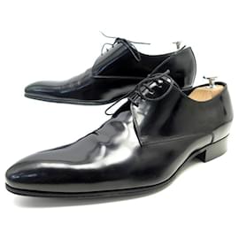 Dior-Christian Dior Shoes 41.5 BLACK PATENT LEATHER DERBY BLACK LEATHER SHOES-Black